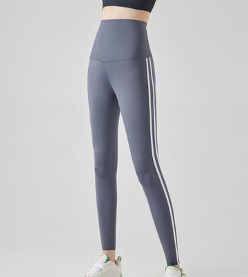 SA357 - Skinny Side White Stripe Leggings